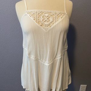 Express NWT flowy tank top (white): Size S